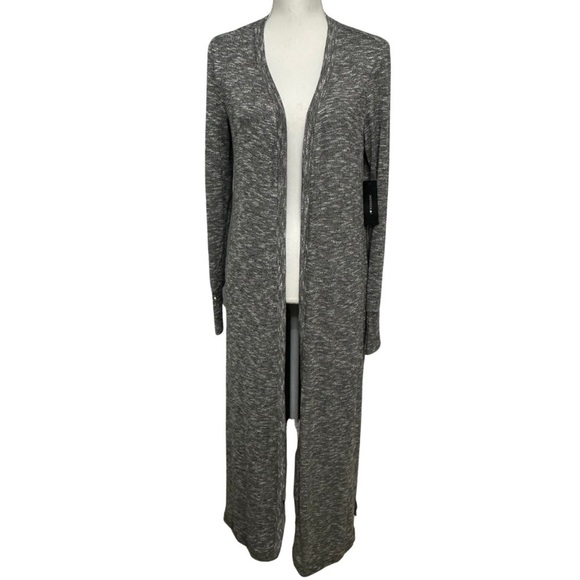 I Heart Ronson Long Grey Open Cardigan Heather Grey Size Medium NEW WITH TAGS - Picture 1 of 8
